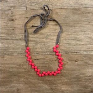 Pink J Crew beaded necklace